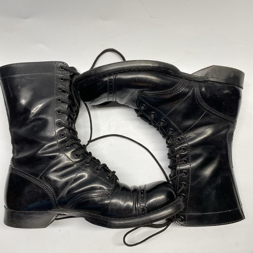 Stivali vintage Corcoran Stoughton 8,5 pelle nera salto militare USA - Foto 6 di 11