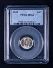 1943 Mercury Dime 10c PCGS MS66 WB066