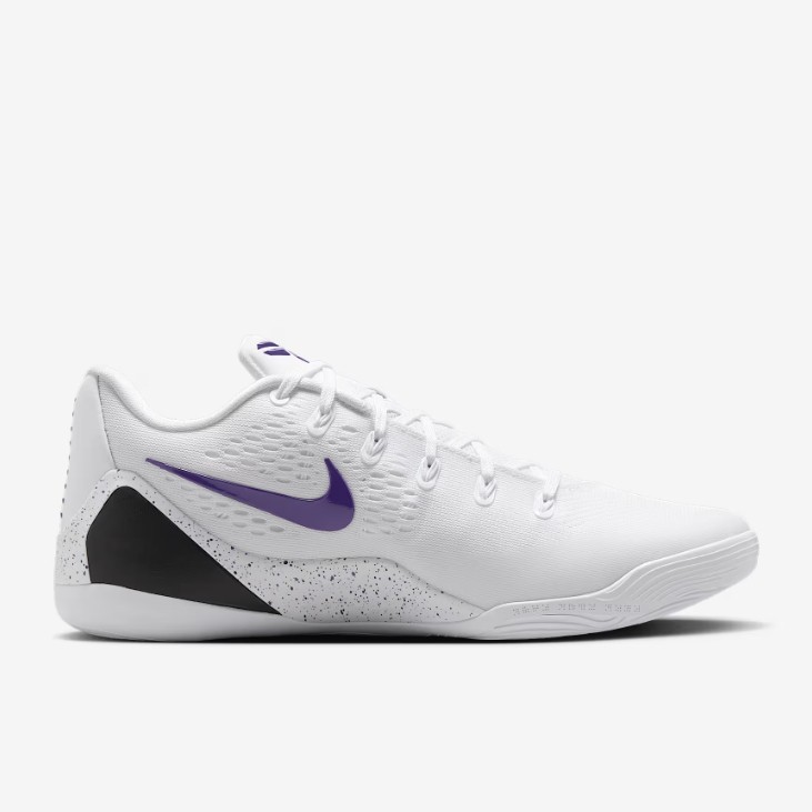 New Nike Kobe 9 Elite Low EM Protro Shoes - White/ Court Purple