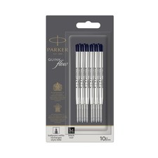 Parker Ballpoint Pen Refills   Medium Point   Black QUINKflow Ink   10 Count Bla