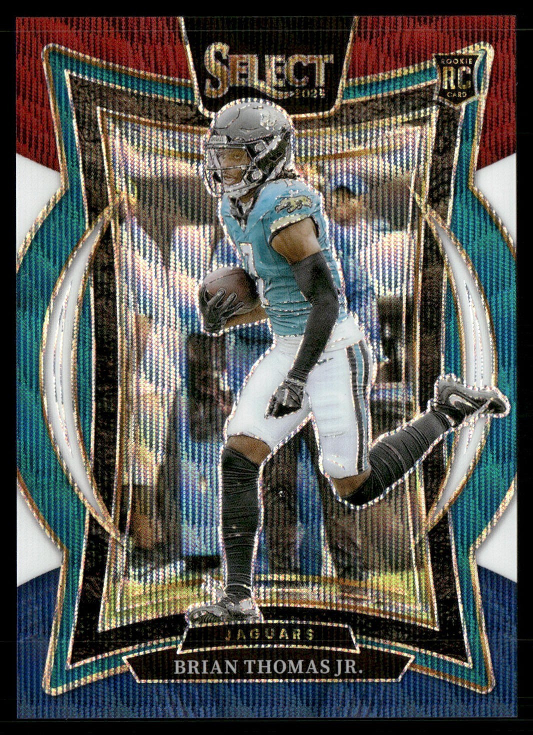 2024 Panini Select Concourse Brian Thomas Jr. #91 Tri-Color Prizm /299 (RC)