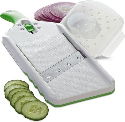 PrepSolutions Adjust-A-Slice Mandoline Slicer, Green   Adjustable Thickness, ...