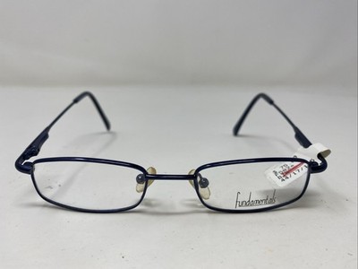 Fundamentals F502 BL 44-17-125 Blue Metal Full Rim Eyeglasses Frame J383