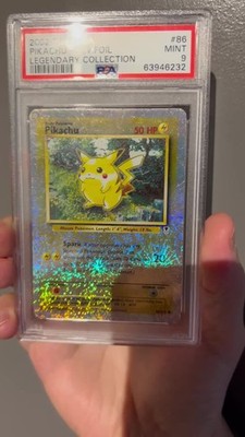 Pikachu Reverse Holo Legendary (Collection) 86/110 PSA 9 MINT Low