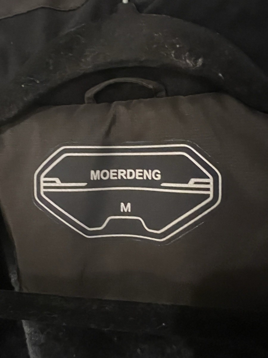 MOERDENG Men's Unco & Boror Winter Jacket Medium Faux Fur Lined Black No Hood View 4