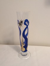 Vintage Ritzenhoff German Royal Blue & Gold  Glass Pilsner 1998 Beppe Facente