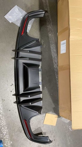 For Ford Mustang 2015 2016 2017 GT Style Matte Black Rear Diffuser Bumper Lip