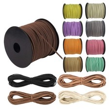 5Yards / 100Yards 2.7mm Flat Faux Suede Cord Velvet Leather String Thread Rope