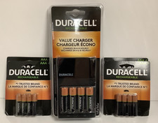 Duracell Rechargeable Battery Charger w/ 4 AA batteries  16 AAA batteries