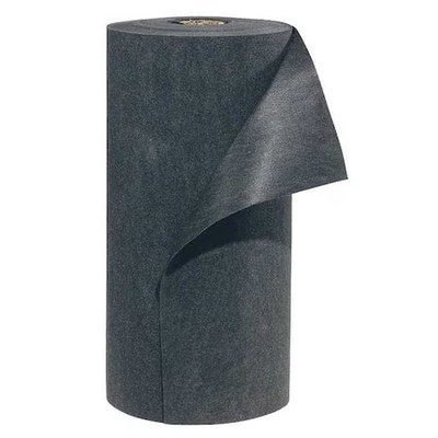 Pig Mat218 Sorbent Pad, 39 Gal, 3 Ft X 300 Ft, Universal, Black, Polypropylene