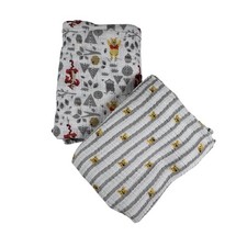 DISNEY BABY Aden Anais Essentials Muslin Swaddle Blankets Set of 2 Winnie Pooh