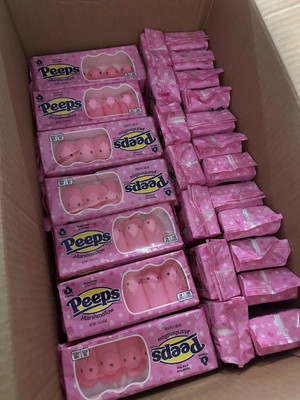 Lot of Peeps 70 Packs(5pc): Marshmallow Easter Bunnies, Gluten & Fat Free, 1.5oz