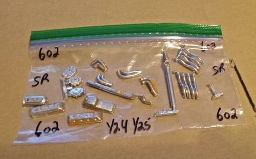 Chrome Engine Parts 1/24/25 Scale  (parts only) PACKAGE #602 Read Desc.  @