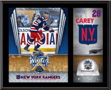 Paul Carey Rangers 12x15 Winter Classic Sublimated Plaque with GU Ice-Fanatics