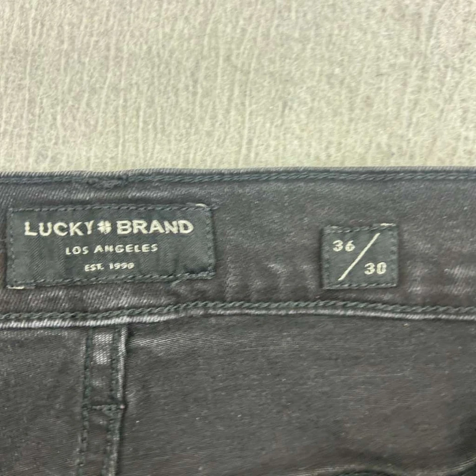 Lucky Brand Jeans Mens 36X30 Regular Black Denim 221 Original Straight Leg - Image 2 of 4