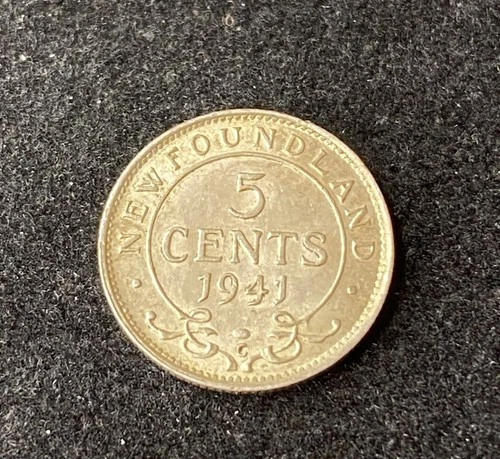 1941 Newfoundland 5 Cents — photo from the most recent tracked eBay sale