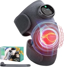 Heating Knee Massager, Knee Shoulder Elbow 3-in-1 Heating Vibration Massager, Po
