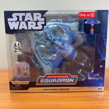 Star Wars Micro Galaxy Squadron Gungan Bongo Submarine with 2 Mini Figures NIB