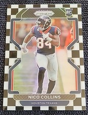 2021 Panini Prizm - Rookie Nico Collins #360 Black & White Checker Prizm (RC)