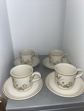 4x Vintage Marks & Spencer Harvest 1418 Cups & Saucers Excellent Condition