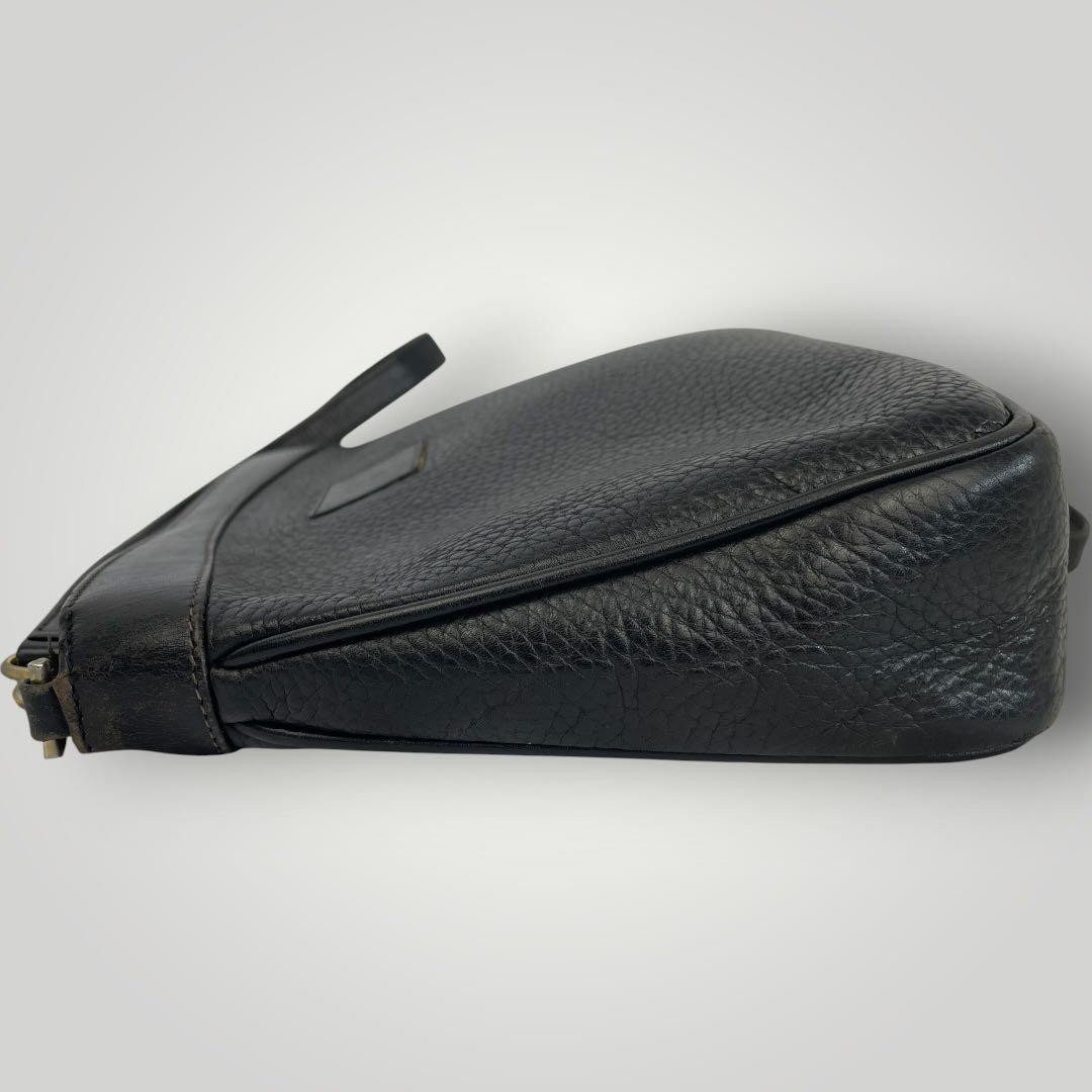 GUCCI  Shoulder Bag Interlocking Black Leather Gold Hardware — image 3