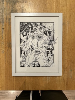  S-Virus  ORIGINAL COMIC POP ART by Chris Sheets