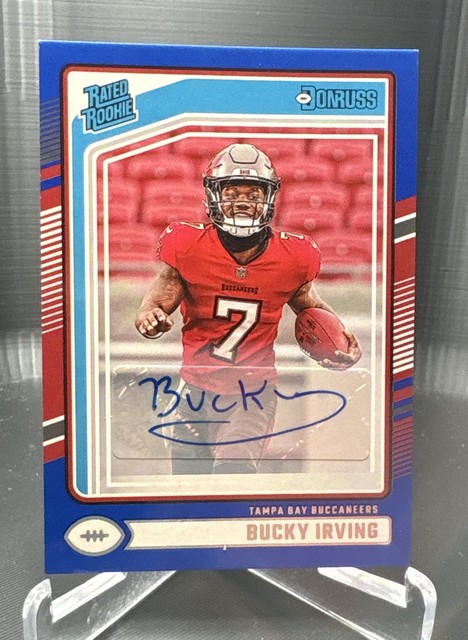 Bucky Irving 2024 Panini Donruss Rated Rookie Autographs