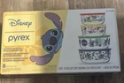Pyrex Lilo & Stitch Glass Food Storage Bowl & Lid Set 8 Pieces New In Box