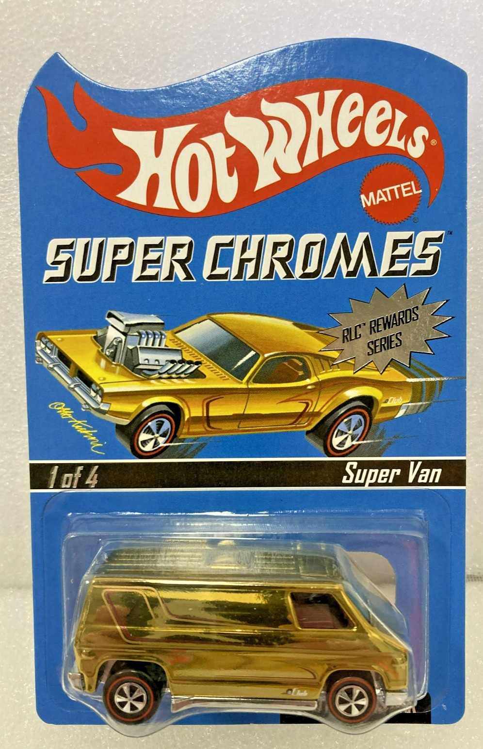 2010 Hot Wheels RLC 1081/3072 Super Van W/Case New Red Line Club Super Chrome
