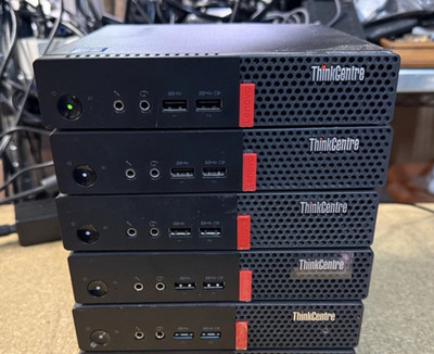 LOT of 5 - LENOVO ThinkCentre M910q USFF | i7-7700T 8GB 256GB SSD Win11 | NO PSU