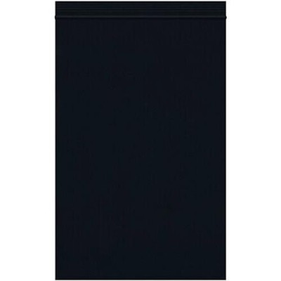 6 x 9'' Black Reclosable Poly Bag 2 Mil Lock Seal Zip Plastic Baggies 1000/Pack