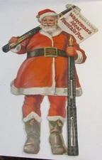 Antique 1900s Ideal Waterman Fountain Pen Promotional Display Santa Claus RARE 