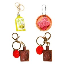 Variety of Realistic Drink Bottle Charm Keychain for Cafe Theme Ornament