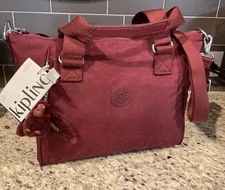 KIPLING Shoulder/Crossbody AMIEL KIB8P5 Merlot Monkey-Chuck MSRP $119 NWT
