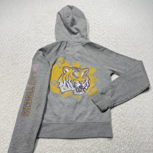 UNDERCOVER Giacca donna rosa Victoria Secret LSU Tigers Louisiana State felpa con cappuccio taglia small