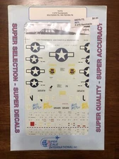 Superscale Decals 72775 1/72 scale P-47D Thunderbolts Smokepole, Miss Mary Lou