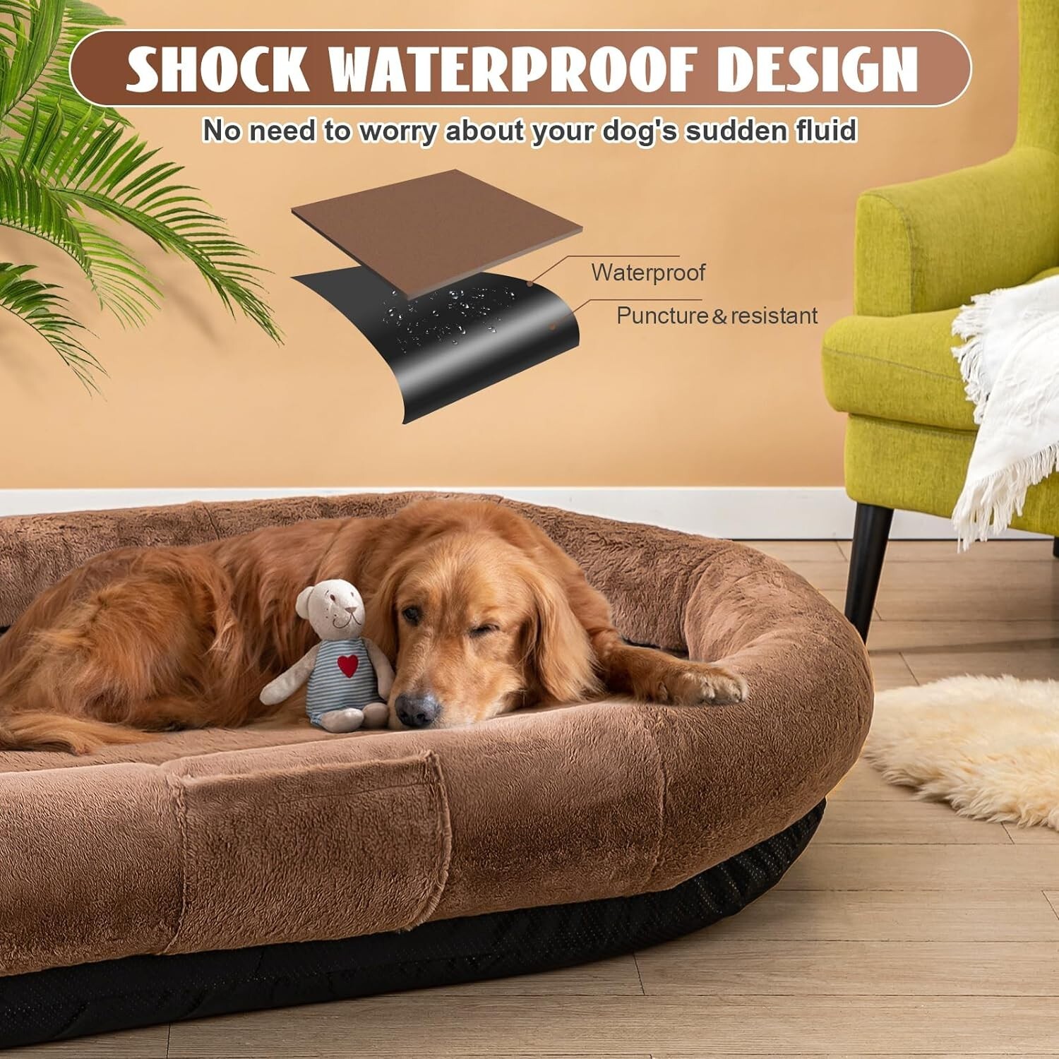 Human Dog Bed 70"x41"x9.8" Giant Dog Beds, Inflatable Dog Bed