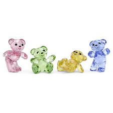 Nuevo en caja Brillante Cristal Swarovski Kris Oso 30 Aniversario Juego de 4 Multicolor
