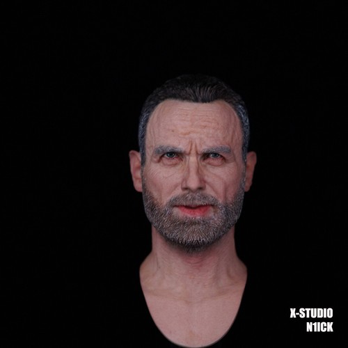 1/6 Head Sculpt Rick Grimes Andrew Lincoln Fit 12'' Male Action Figure Doll Body - Picture 1 of 7