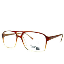 Traditions OW 98 COL 10 Brown Rectangular Full Rim Aviator Eyeglasses 54[]17 140
