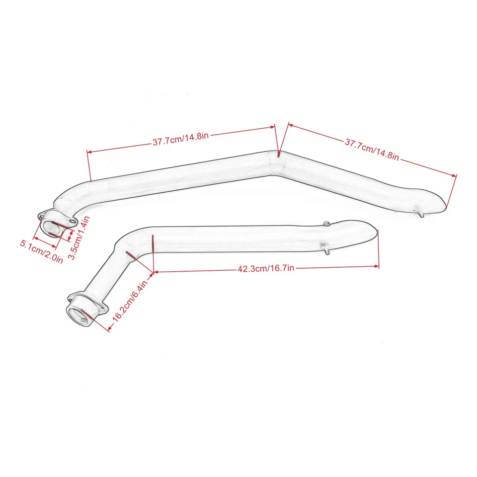 Sistema de silenciador de tubos de escape Spirit Sabre Ace para Honda Shadow 1100 VT1100 Foto 3 de 4