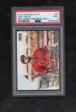 2019 STADIUM CLUB #60 MIKE TROUT RED JERSEY MEMBERS ONLY POP 2 NONE^ PSA 9 MINT