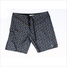 EZEKIEL FIELD WORK PRINT BOARD SHORTS SWIM TRUNKS FLORAL BLACK SIZE 33 NEW  64