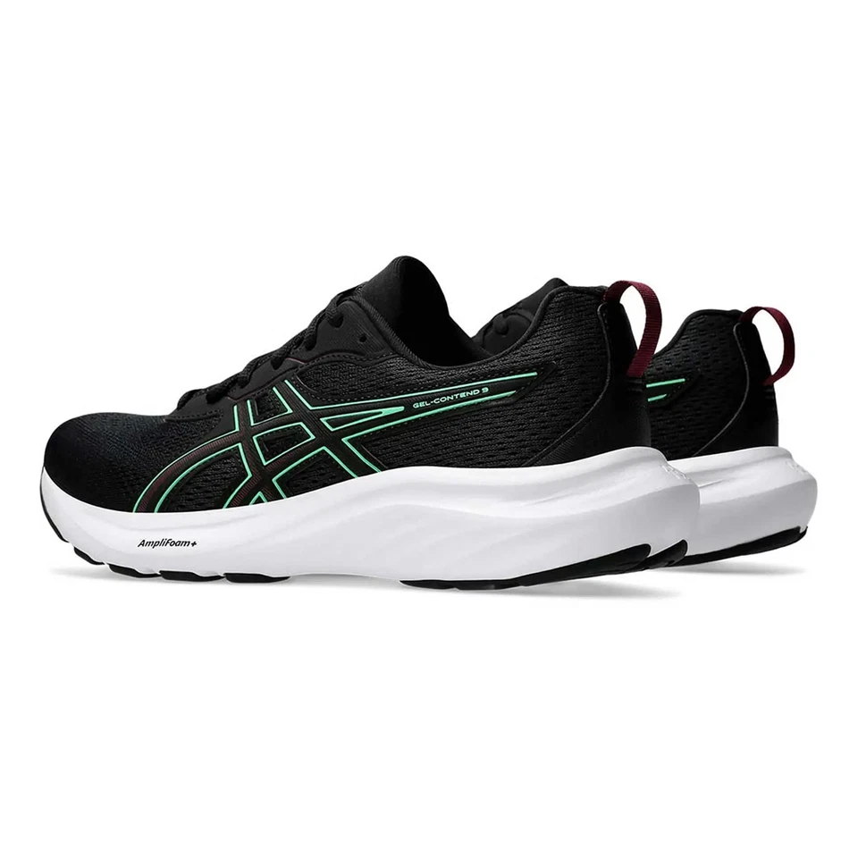 ASICS GEL CONTEND 9 scarpa running gel da uomo in tessuto nero - Imagen 3 de 4