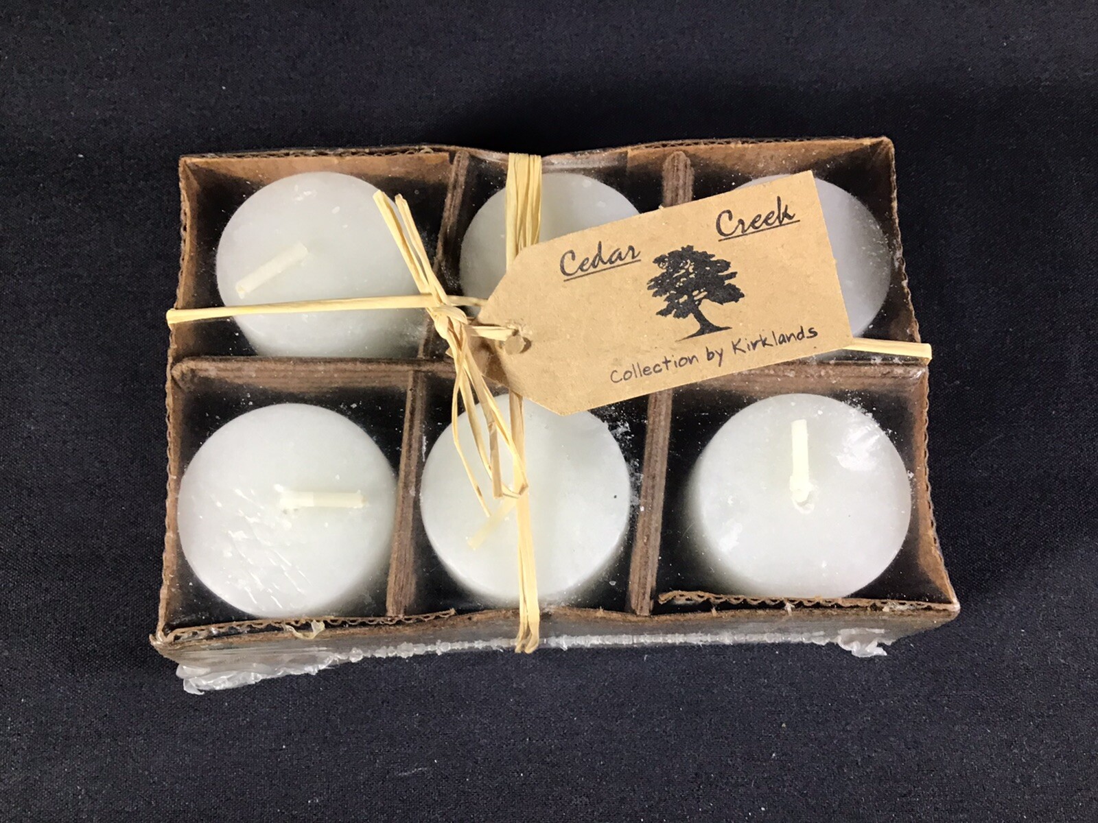 Votive candles Cedar Creek by Kirklands White Vanilla 6 pack New in Box