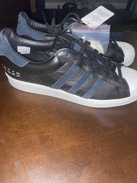 Size 10.5 - adidas Superstar Size Tag - Core Black for sale online | eBay