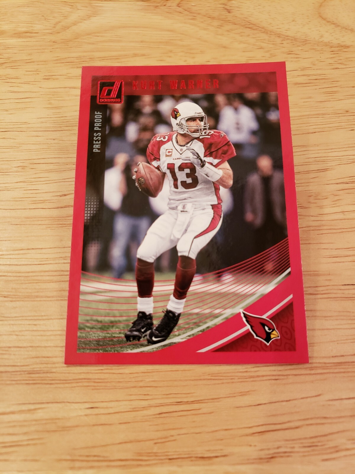 Kurt Warner - Red PRESS PROOF (2018 Donruss) - Cardinals QB NFL Card #9