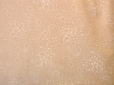 Light Colored Flowers on Tan Cotton Fabric 44" Wide x 36 " long