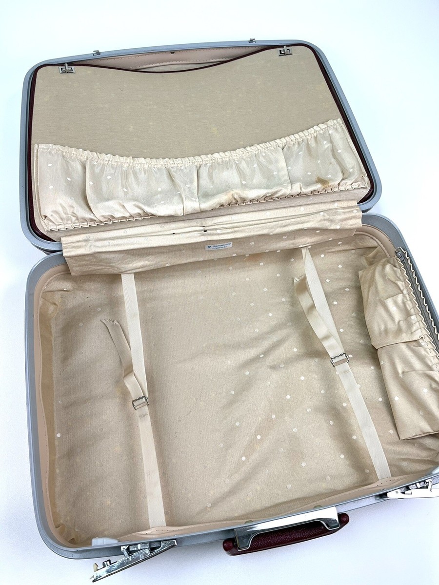 Vintage Samsonite Profile Burgundy Red Hard Shell Suitcase 17x23