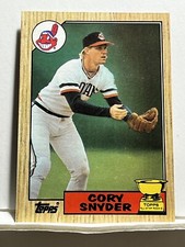 1987 Topps Cory Snyder Cleveland Indians Gold Cup #192